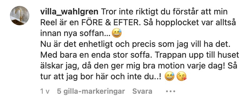 Pernilla Wahlgrens kommentarsfält Pernilla Wahlgrens kommentarsfält
